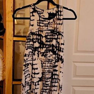 Cynthia Rowley Black/White Sleeveless 100% Linen Dress Women's Size4